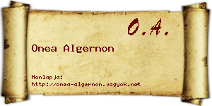 Onea Algernon névjegykártya